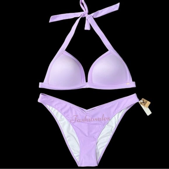 Victoria’s Secret Pink Swim Push Up Triangle Padded Bikini Top & Itsy bottom - Picture 1 of 3